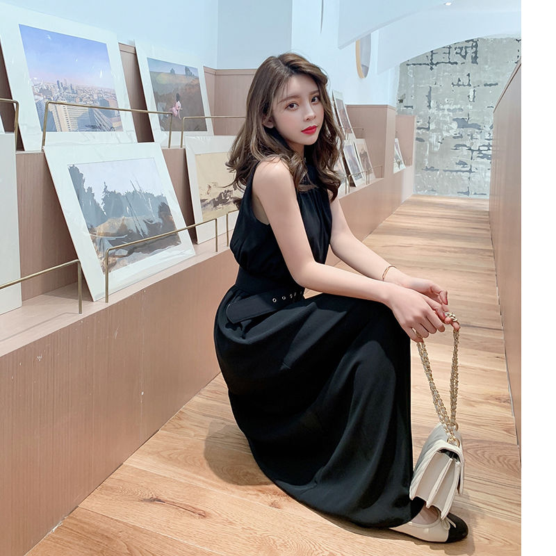 Đầm voan 2023 mùa hè mới phong cách Hàn Quốc đầm đi biển dài không ngủ ôm sát cho nữ [thắt lưng miễn phí]