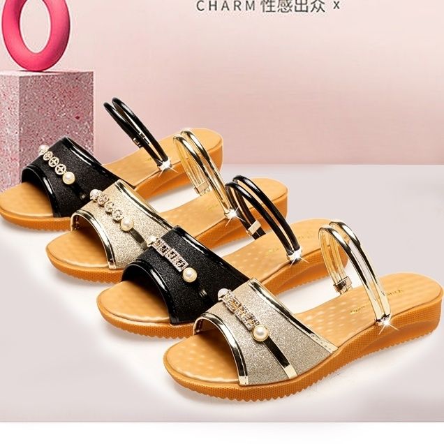 Women's Sandals 2023 Summer New Western Style All-Matching Outdoor Mom Sandals Two-in-One Beef Tendon Soft Sole Shoes