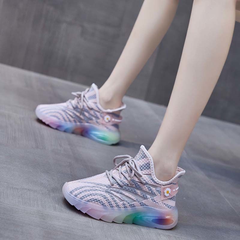 Coconut Shoes Women's Spring/Summer 2024 Popular Student Korean Style Breathable Mesh Student Youth Sports Fitness Jelly Bottom