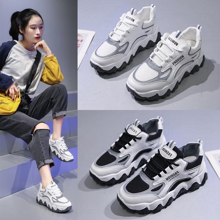 Daddy Shoes for Women Ins Trendy Spring 24 New Popular Online Red Super Popular Wave Platform Muffin Sneakers Travel Shoes