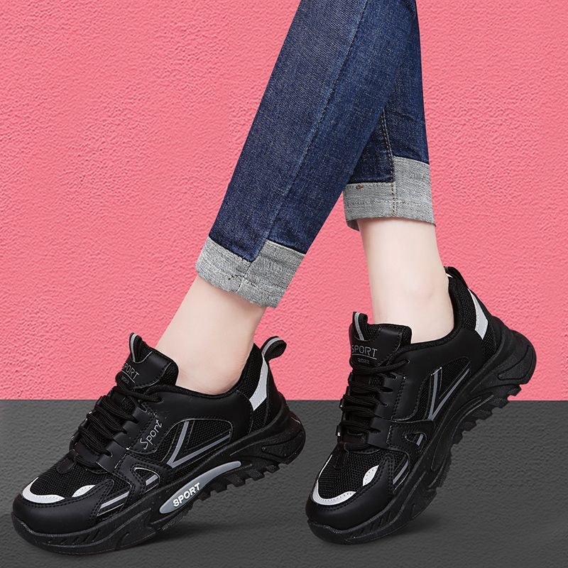 Women's Non-Slip Shoes Breathable Sneakers Women's Autumn Mesh Casual Shoes Summer Running Daddy Shoes Women's Ins Fashion