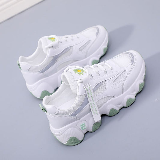 Little Daisy Dad Shoes Female Ins Trendy 2024 Spring and Summer New Platform White Shoes Female Casual Student Sneakers Female