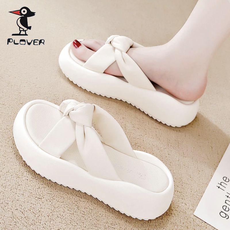 Plover Net Red Super Hot Thick-Soled Sandals for Women Summer Outdoor Wear 2023 New Roman Sandals for Pregnant Women