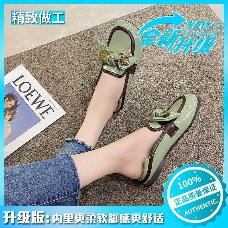 Plover Genuine Leather Soft Bottom Gommino 2022 New Slip-on Spring and Autumn Single-Layer Shoes round Toe Vintage Not Tired Feet Women's Shoes