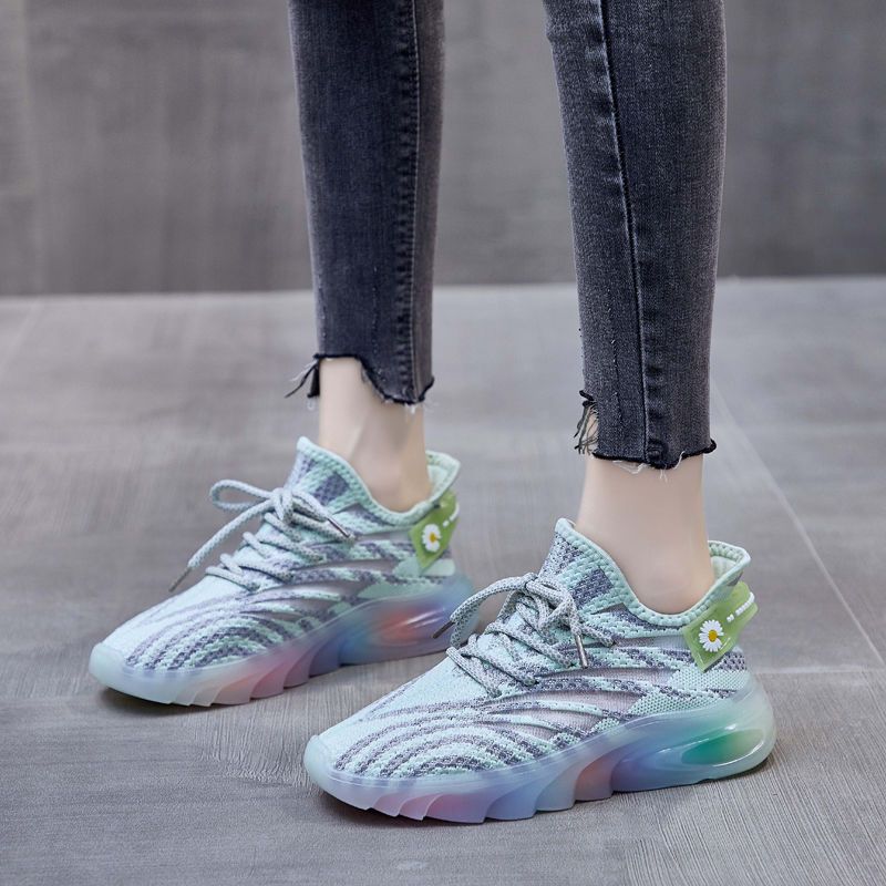 Coconut Shoes Women's Spring/Summer 2024 Popular Student Korean Style Breathable Mesh Student Youth Sports Fitness Jelly Bottom
