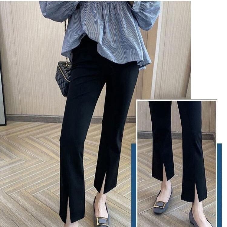 Nanjiren Hip Wide Leg Thick Ankle-Length Micro-Flared Trousers Women's Spring and Autumn Thin plus Size Women's Casual Women's Pants
