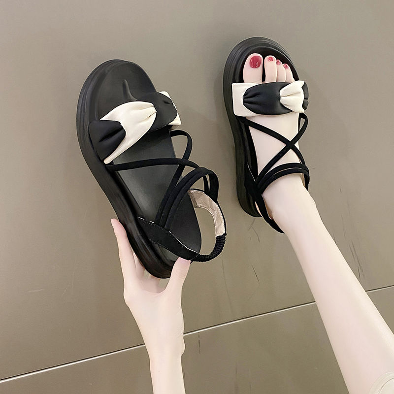 Roman Sandals Women's 2023 Summer New Women's Shoes Dissolved Platform Non Slip Outdoor Beach Versatile Not Tired Feet Shoes