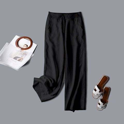 Pants for Women Loose Slimming 2021 Spring and Summer New Linen High Waist Drooping Wide Leg Pants for Women Draping Casual Pants Women