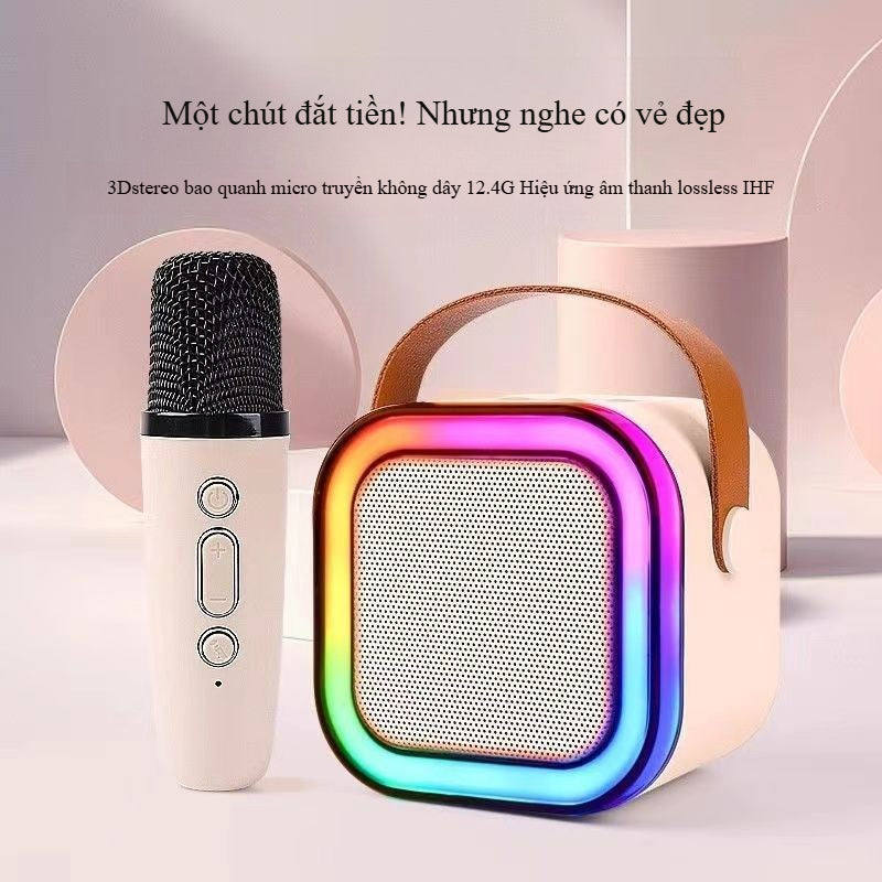 Bộ karaoke gồm loa và 2 mic hát smart