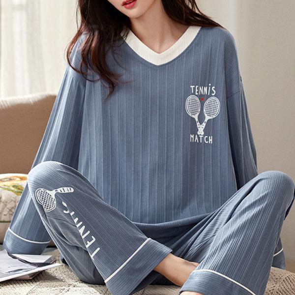 Bộ Đồ Ngủ 100% Cotton Nữ Xuân Thu Đông Dài Tay Quần Mới Rời Và Dễ Thương Của Cô Gái Mặc Nhà Bộ Đồ Mùa Thu